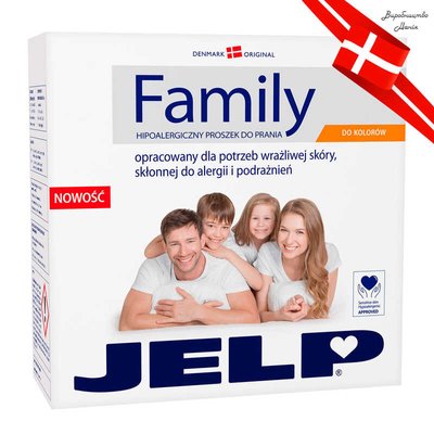FAMILY Гіпоалергенний пральний порошок для кольорового 2,24 кг 90030 / 5713183900306 (3) "JELP" 137462 фото