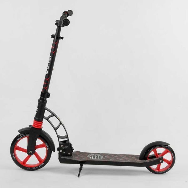 Самокат двухколесный с амортизатором "Best Scooter" (61711) колеса PU d переднее 230мм, d заднее 180мм 103455 фото