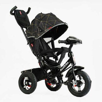 Велосипед з батьківською ручкою (3390 - 31-025) Best Trike надувні колеса, фара з USB, пульт 162593 фото