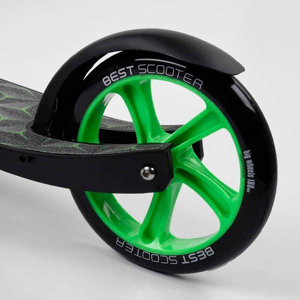 Самокат двоколісний з амортизатором "Best Scooter" (62798) колеса PU d переднє 230мм, d заднє 180мм 99666 фото