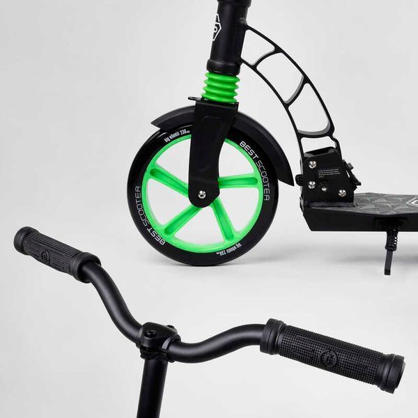 Самокат двоколісний з амортизатором "Best Scooter" (62798) колеса PU d переднє 230мм, d заднє 180мм 99666 фото
