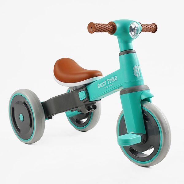 Трехколесный велосипед с родительской ручкой Best Trike (LB-10360) материал рамы нейлон, колеса передние 10", задние 8" 176345 фото