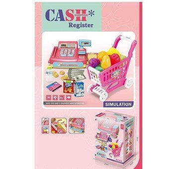 Кассовый аппарат с подсветкой и звуком (CF 8206) мелодии, английский язык, продукты, тележка 134351 фото
