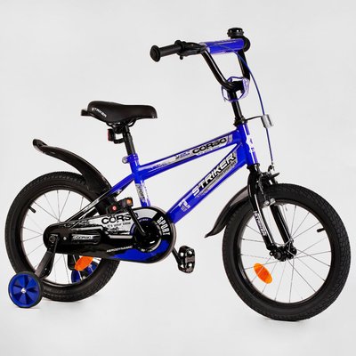 Велосипед дитячий 16" дюймів CORSO STRIKER (EX-16007) ручне гальмо, дзвіночок, дод. колеса, ЗІБРАНИЙ НА 75 115261 фото