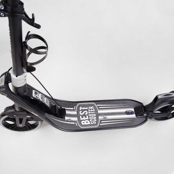 Самокат двоколісний "Best Scooter" L-36375 ФАРА, колеса PU 200мм, 2 амортизатори, затискач керма, ручне гальмо 114437 фото