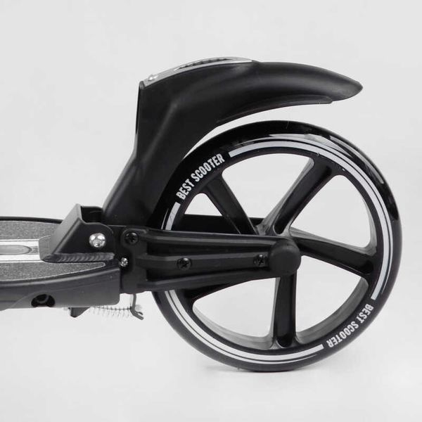 Самокат двоколісний "Best Scooter" L-36375 ФАРА, колеса PU 200мм, 2 амортизатори, затискач керма, ручне гальмо 114437 фото