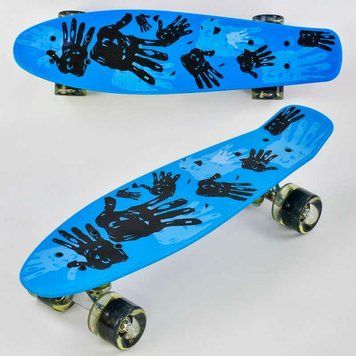 Пенні борд із колесами що світяться (Р 10960) Best Board, дошка = 55см, колеса PU, d = 6см 74539 фото