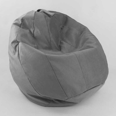Крісло-мішок "Груша" 207000414 ТМ Алекс пінополістеролова кулька, тканина велюр - колір сірий (1) 102263 фото