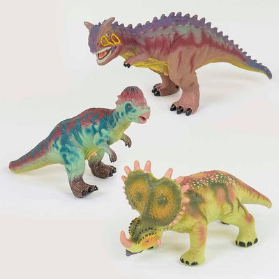 Динозавр музыкальный Q 9899-509 А (36/2) 3 вида, 32-34 см, мягкий, резиновый, ЦЕНА ЗА 1 ШТ 79361 фото