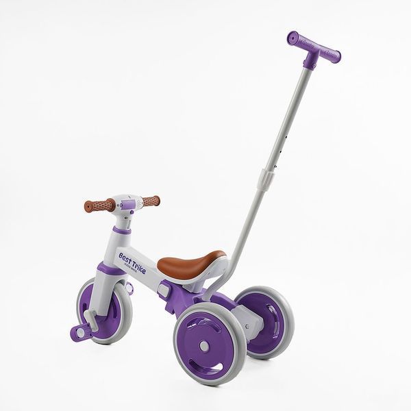 Трехколесный велосипед с родительской ручкой Best Trike (LB-10571) материал рамы нейлон, колеса передние 10", задние 8" 176363 фото