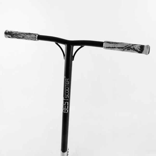 Самокат трюковый Best Scooter BS-77101 HIC-система, ПЕГИ, алюминиевый диск и дека с ПРИНТОМ, колёса PU, d=110мм, ширина руля - 60 см, в коробке 105675 фото