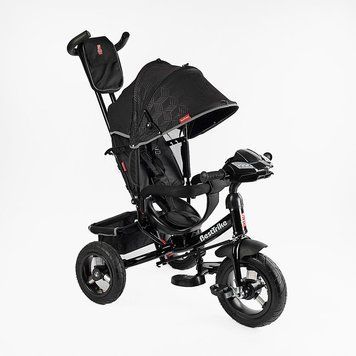 Триколісний велосипед з батьківською ручкою Best Trike (3390 - 39-211) надувні колеса, музична фара USB 162594 фото
