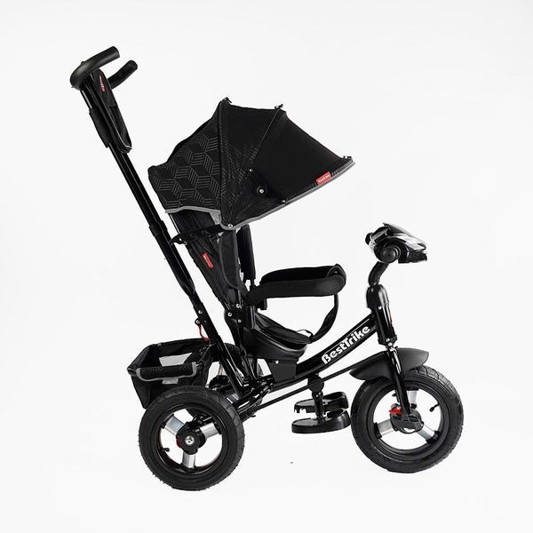 Трехколесный велосипед с родительской ручкой Best Trike (3390 - 39-211) надувные колеса, музыкальная фара USB 162594 фото