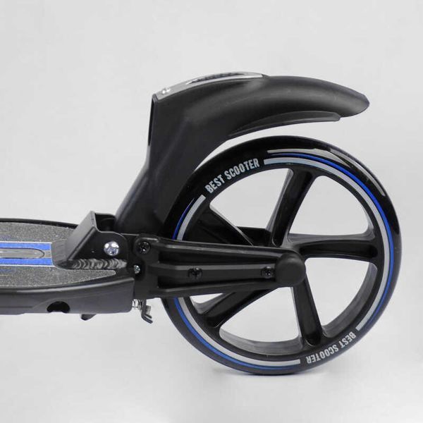 Самокат двоколісний "Best Scooter" L-50267 ФАРА, колеса PU 200мм, 2 амортизатори, затискач керма, ручне гальмо 114436 фото