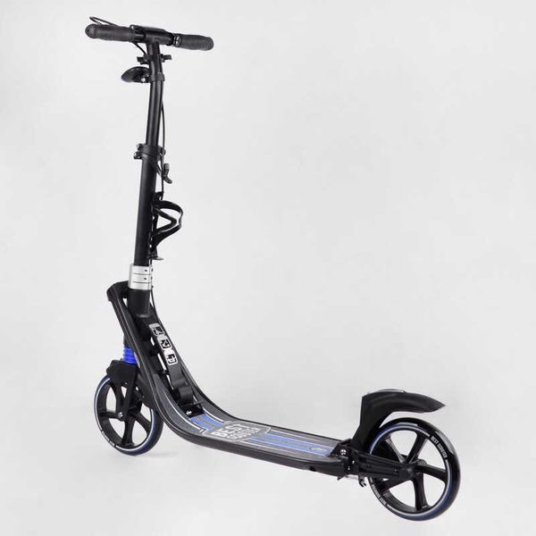 Самокат двоколісний "Best Scooter" L-50267 ФАРА, колеса PU 200мм, 2 амортизатори, затискач керма, ручне гальмо 114436 фото
