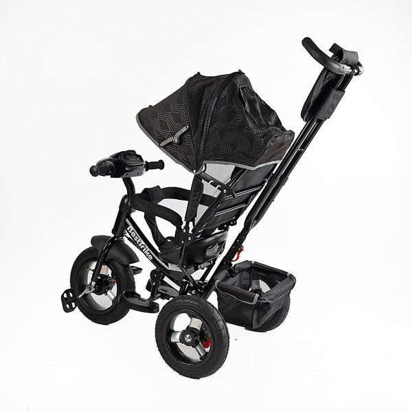 Трехколесный велосипед с родительской ручкой Best Trike (3390 - 39-211) надувные колеса, музыкальная фара USB 162594 фото