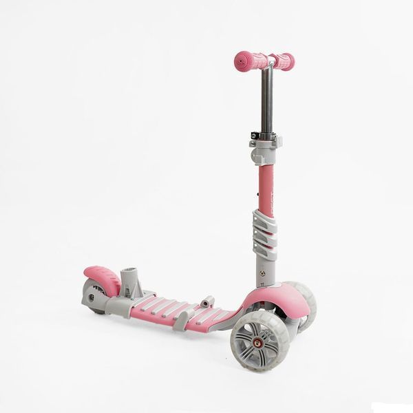 Самокат біговел з батьківською ручкою 5в1 (P-63700) Best Scooter, захисний бампер, колеса зі світлом 166617 фото