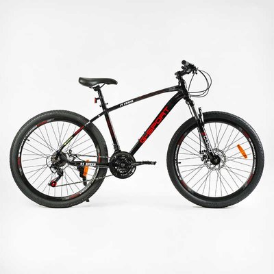 Велосипед Спортивный Corso «G-SPORT» 26" дюймов G-26124 (1) рама алюминиевая 17", оборудование Shimano 21 скорость, собран на 75 138267 фото