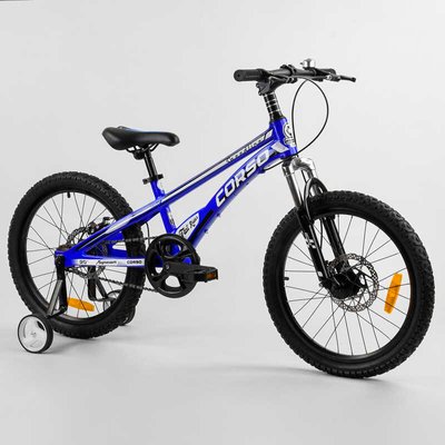 Детский магниевый велосипед 20`` CORSO «Speedline» (MG-39427) магниевая рама, дисковые тормоза, дополнительные колеса, собран на 75 103521 фото