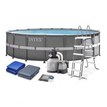 Intex Басейн каркасний 26326 NP (1) 488 x 122 см (4 500 л/год., насос 220V, сходи, тент, підстилка) 114721 фото