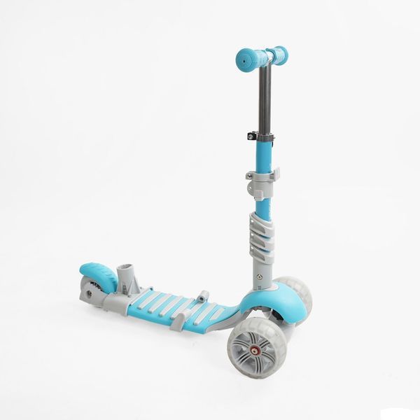 Самокат біговел з батьківською ручкою 5в1 (P-92401) Best Scooter, захисний бампер, колеса зі світлом 166618 фото