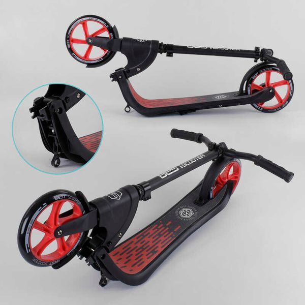 Самокат двухколесный с широким велосипедным рулем (18424) "Best Scooter" колеса PU - 20 см 98442 фото