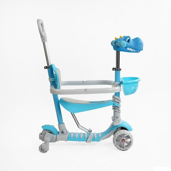 Самокат біговел з батьківською ручкою 5в1 (P-92401) Best Scooter, захисний бампер, колеса зі світлом 166618 фото